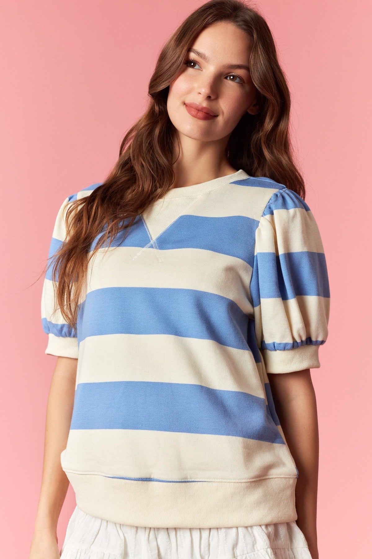 IKT200964-01 Wide Stripe Top