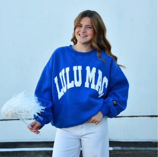 LuLu Mac Royal/White Puff Sweatshirt