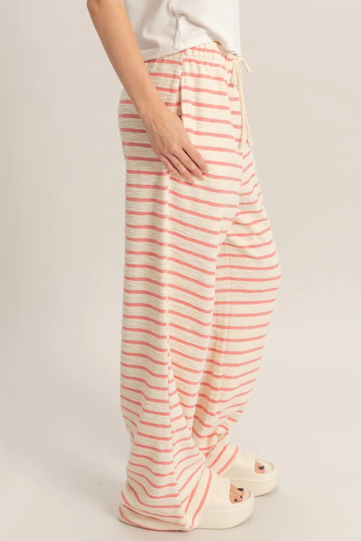 DZ26C078 Striped Wide Leg Pants