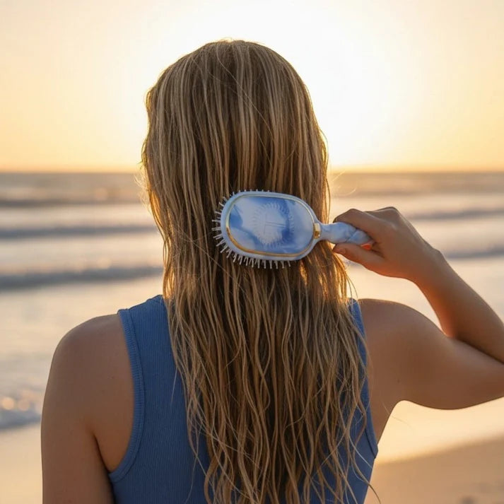 TELETIES Mini Detangler Hair Brush for Medium Hair