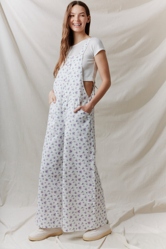 IR65309-01 Floral Printed Overalls