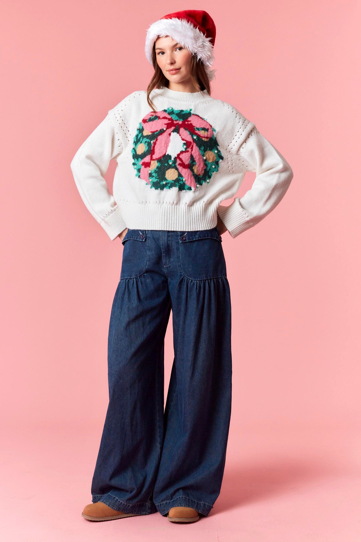 IKT200557-01 Christmas Wreath Sweater