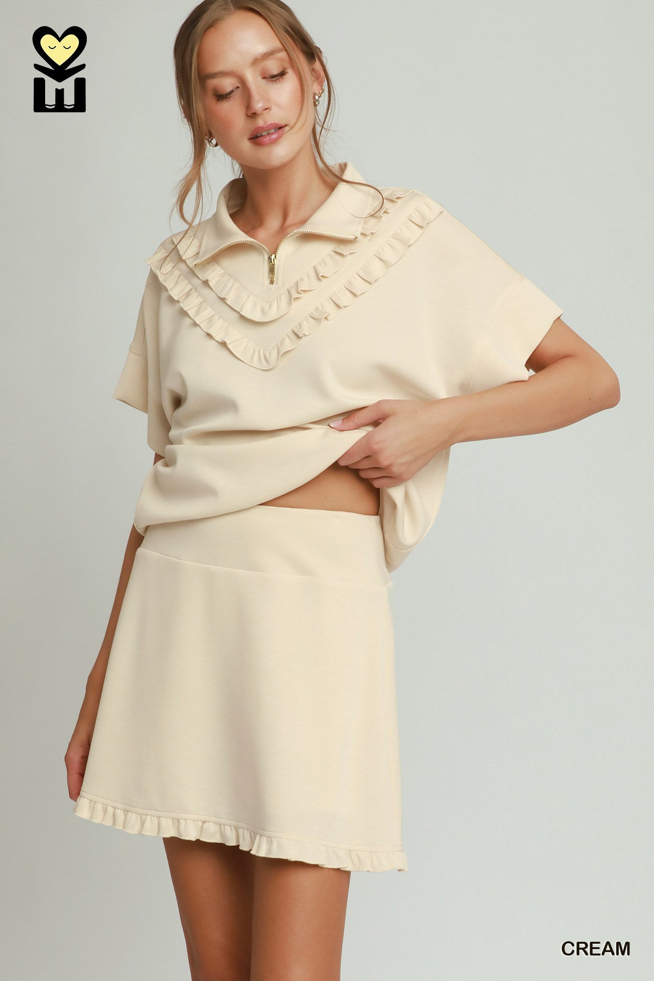H1085-S Ruffle Tennis Skort