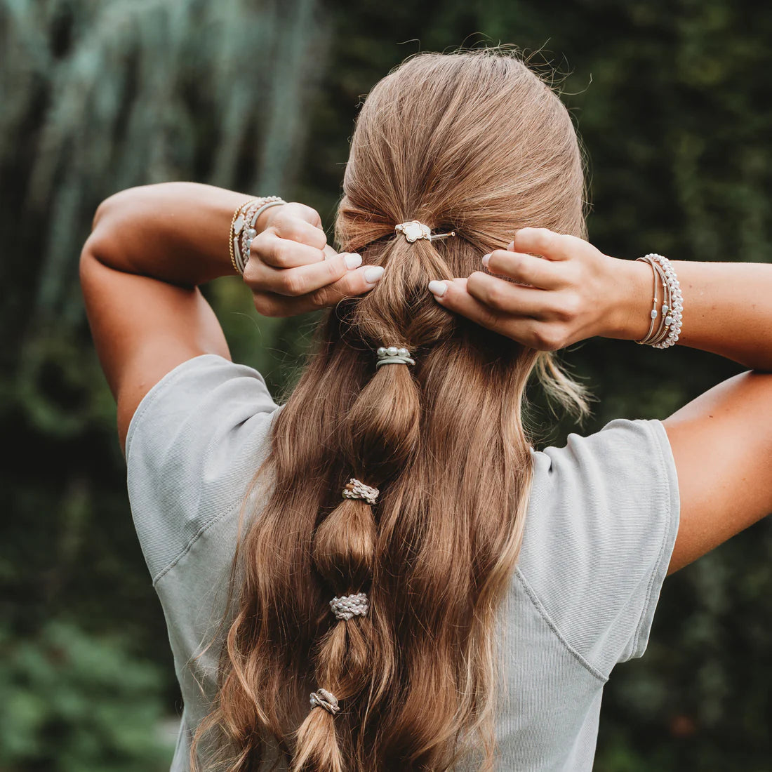 Glimmer Hair Tie + Bracelet Set
