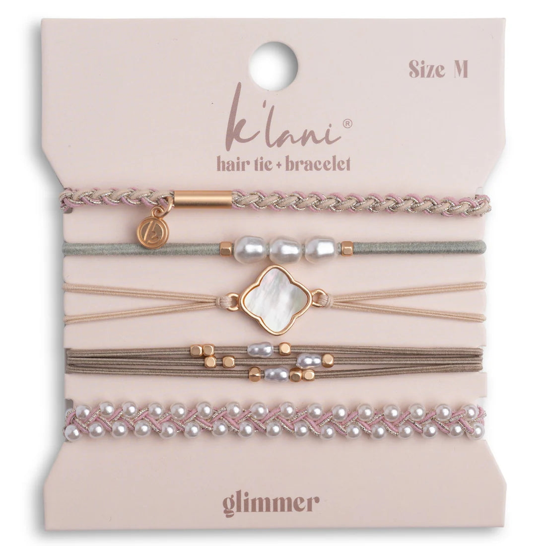 Glimmer Hair Tie + Bracelet Set