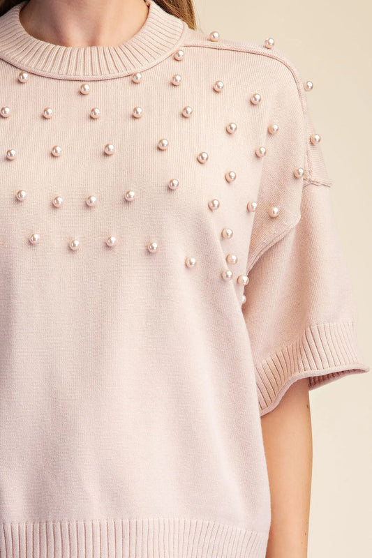 SW8233 Pearl Detail Sweater