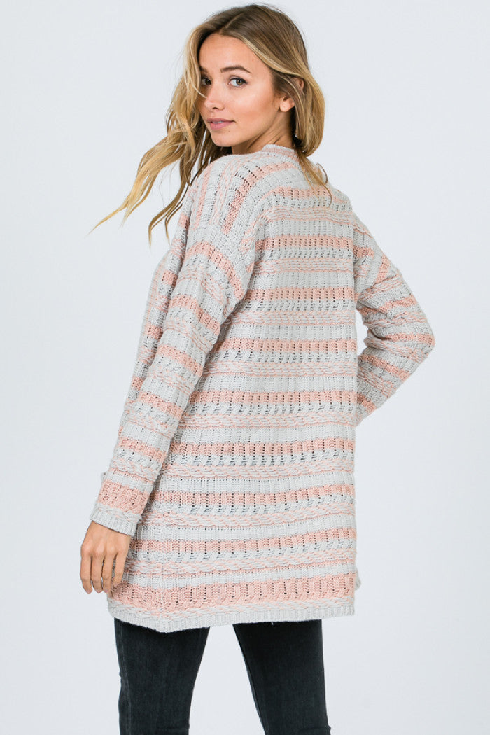 MSW7248 Striped Cardigan