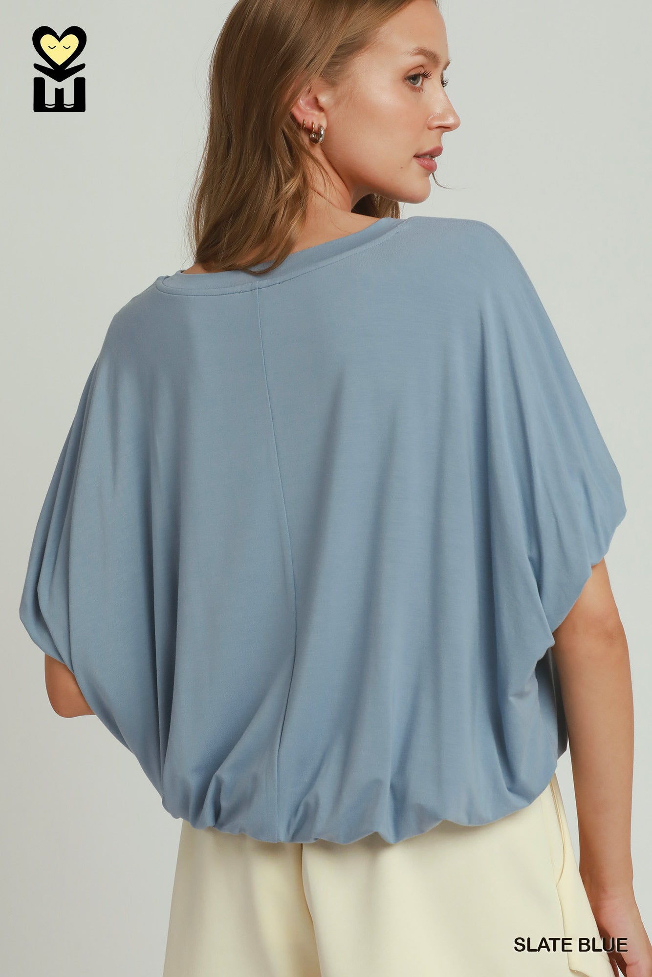 H1010 Bubble Sleeve and Hem Top