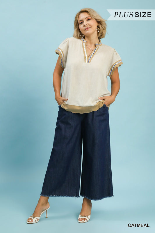 WC5929 Curvy Linen Top