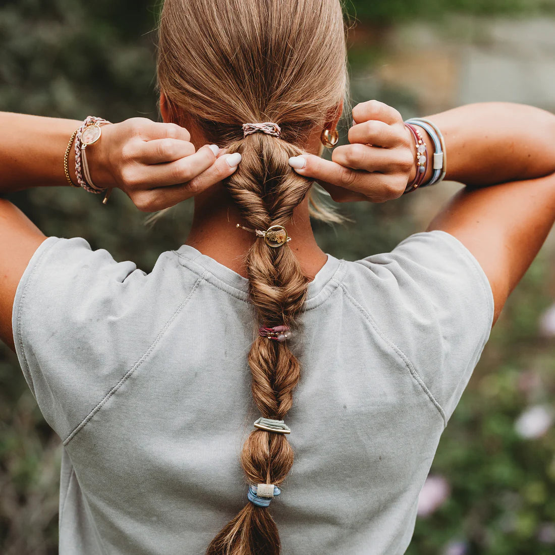 Bloom Hair Tie + Bracelet Set