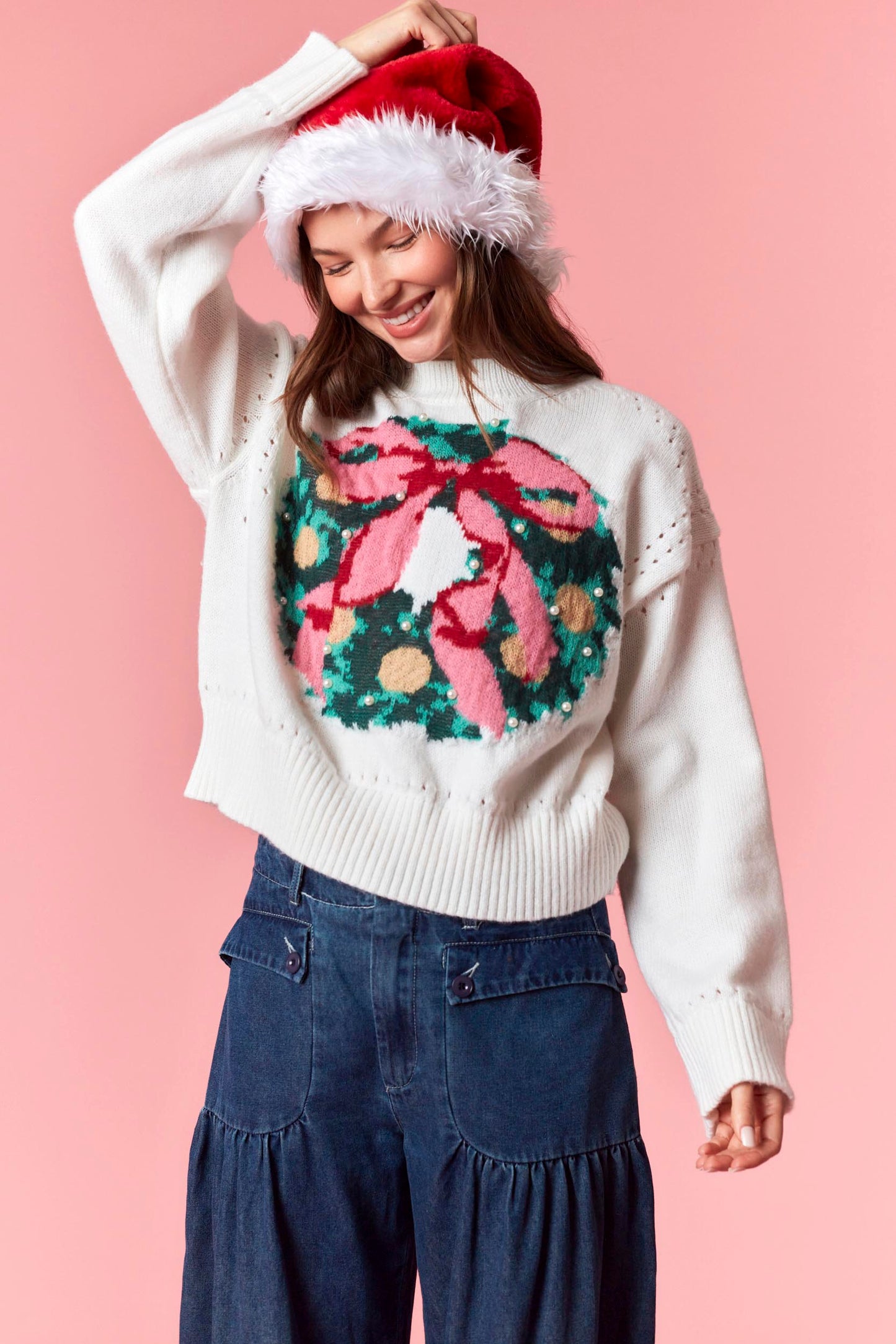 IKT200557-01 Christmas Wreath Sweater