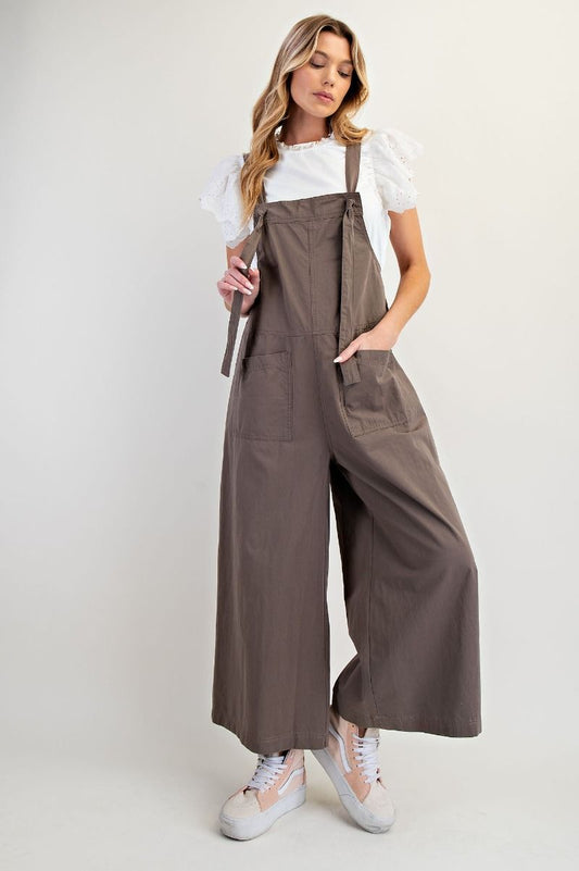 EB55906 Wide Leg Parachute Jumpsuit