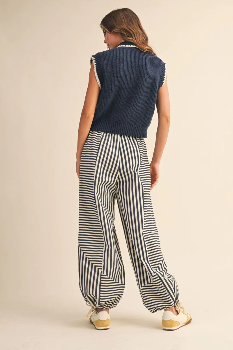 MSW11059 Tie Neck Sweater Vest
