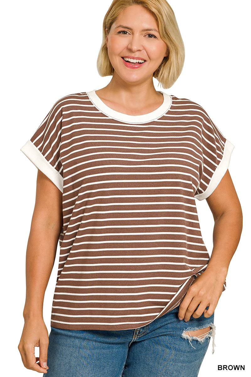 CT-3534X5 Curvy Stripe Tee