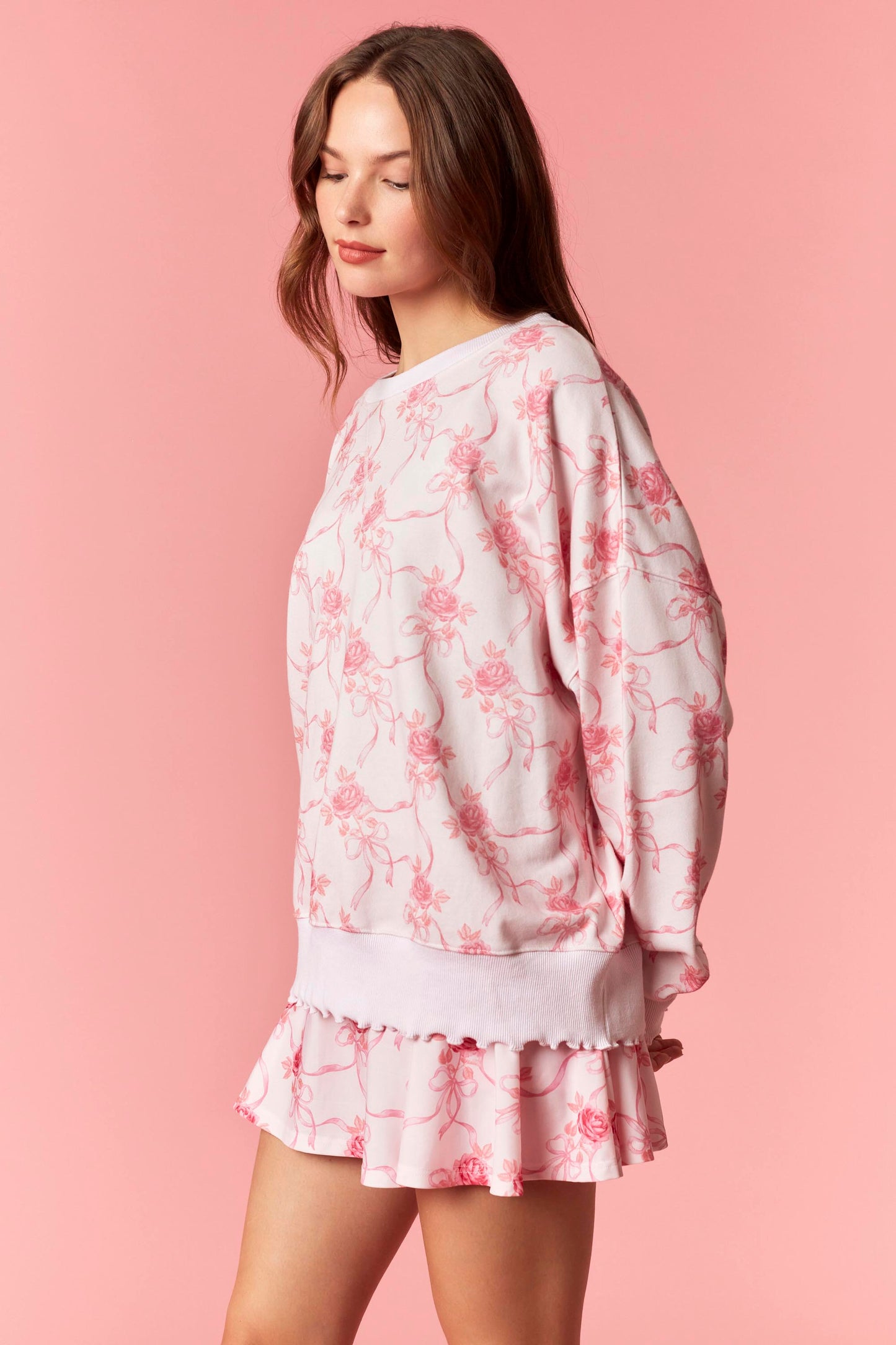 IKT39049-18 Bows and Roses Sweatshirt
