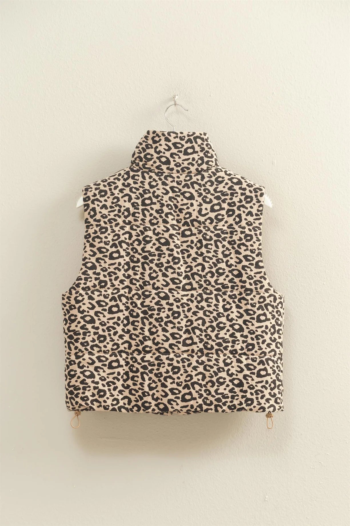 HF25E691 Leopard Print Puffer Vest