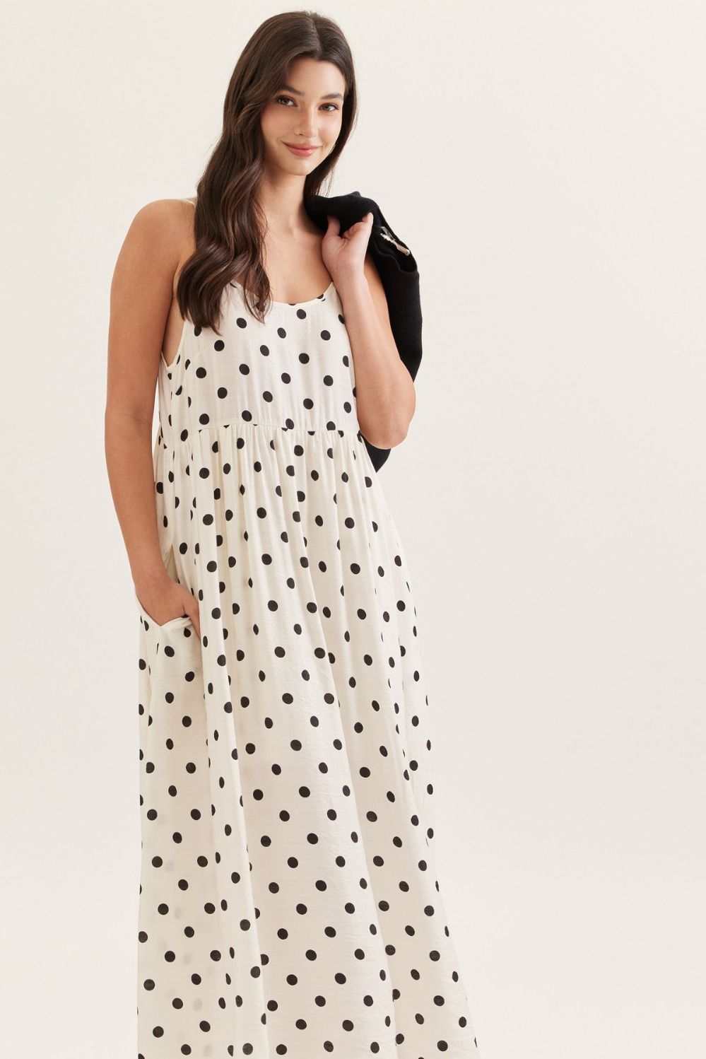 D31521 Layered Polka Dot Dress Set