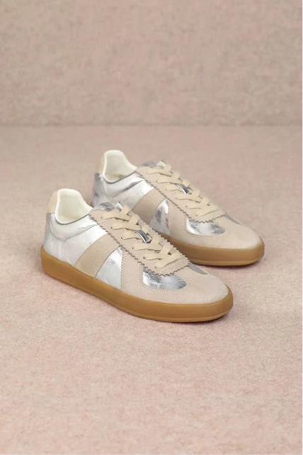 Vera Leather Suede Lace-Up Trainers