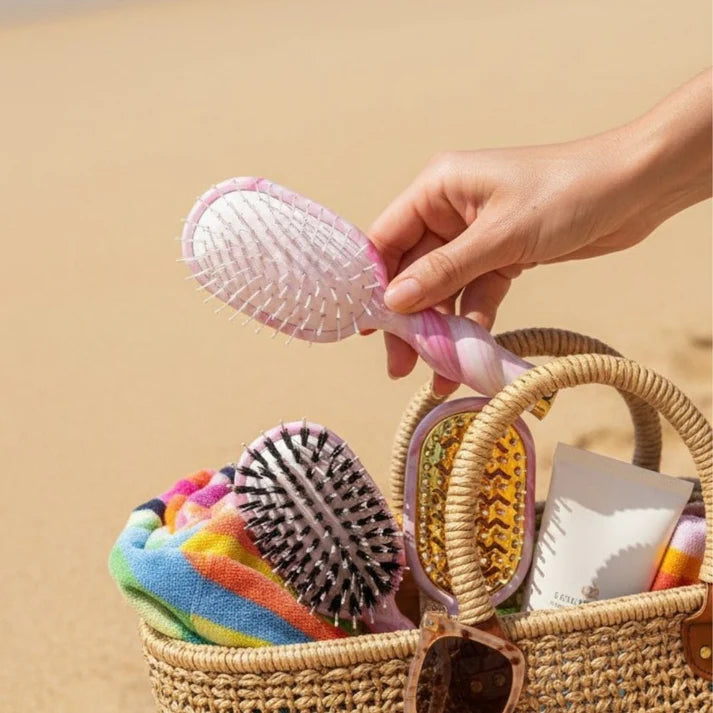 TELETIES Mini Detangler Hair Brush for Medium Hair