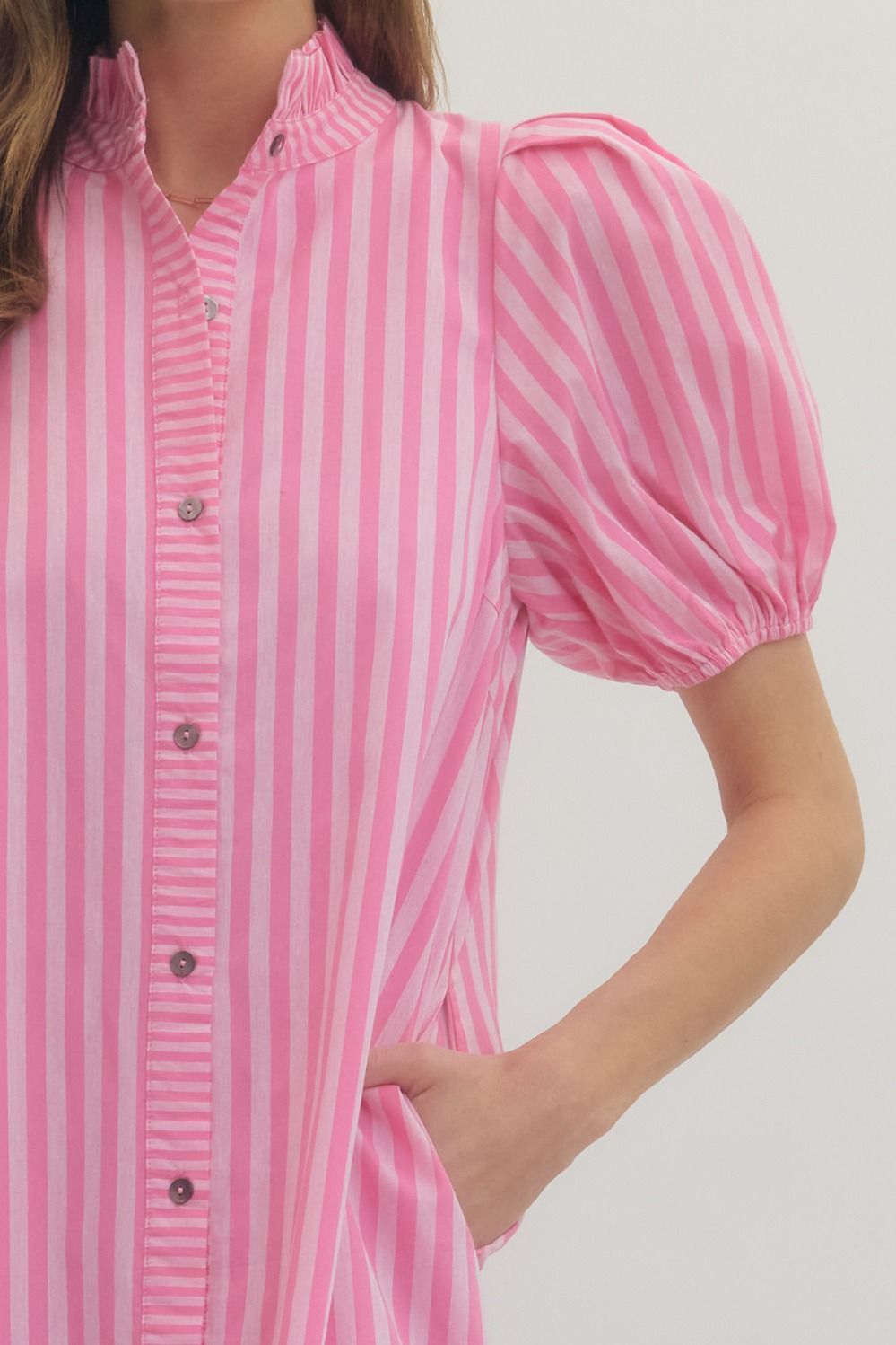 D27601 Stripe Print Midi Dress