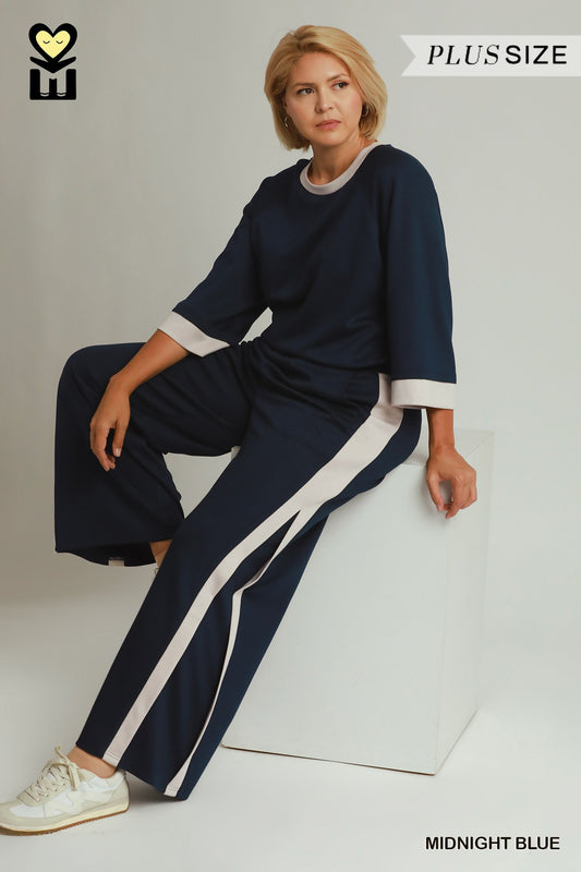 WH1119-P Curvy Colorblock Side Stripe Pants
