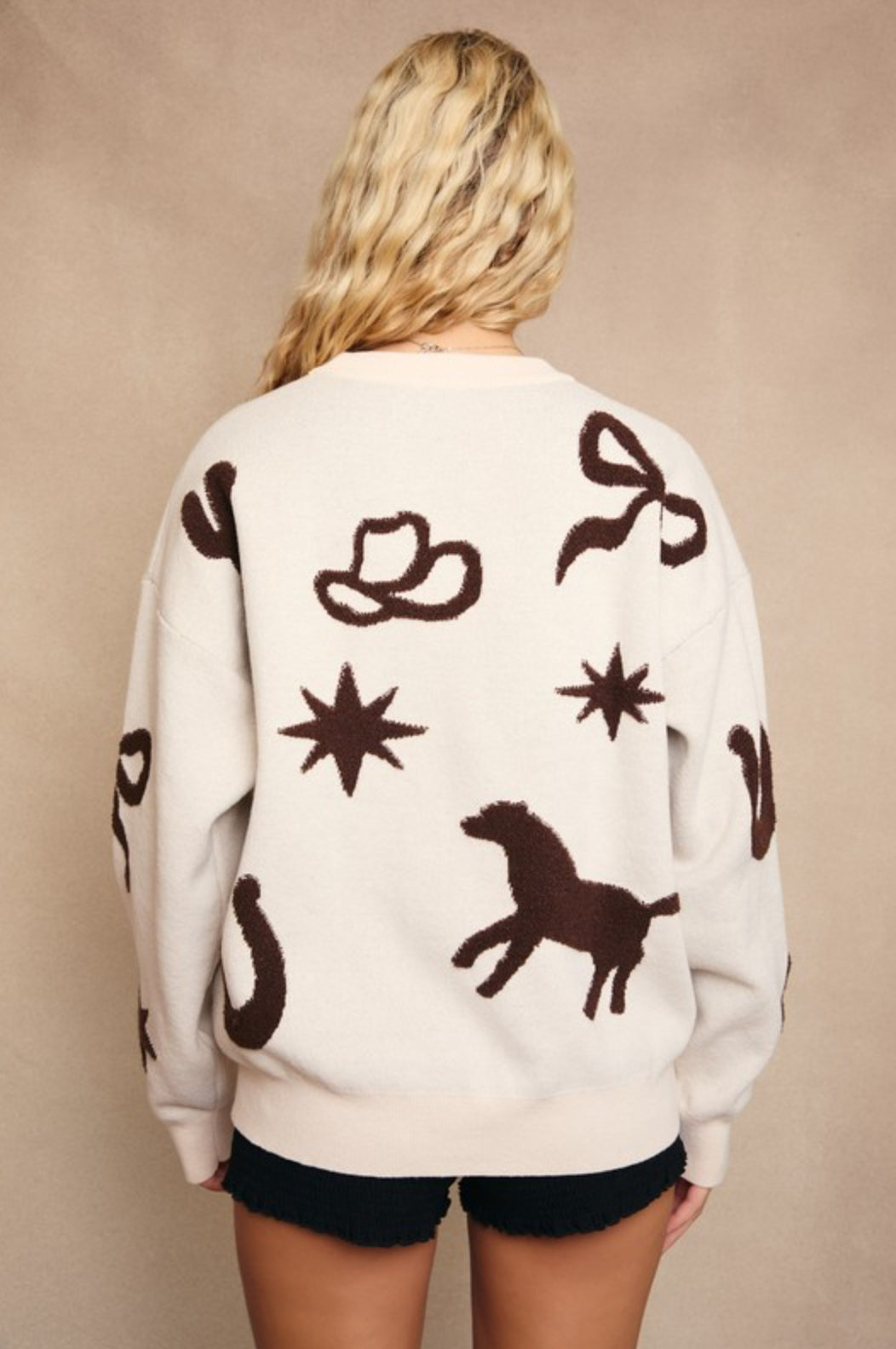 IWT5479 Cowboy Pattern Sweater