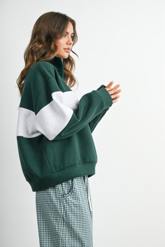 BMT8510 Colorblock Quarter Zip Sweatshirt