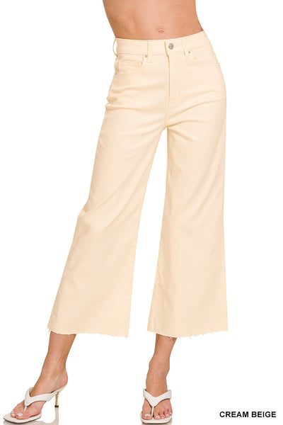 DOP-1617A High Rise Cropped Colored Pants