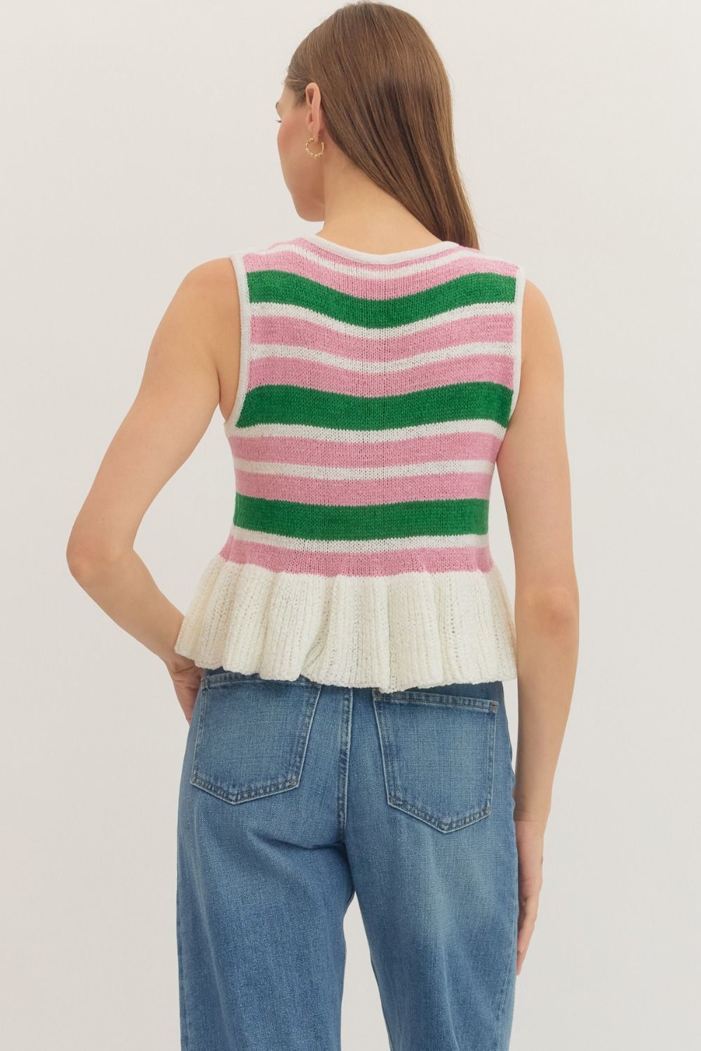 T31560 Striped Sleeveless Top