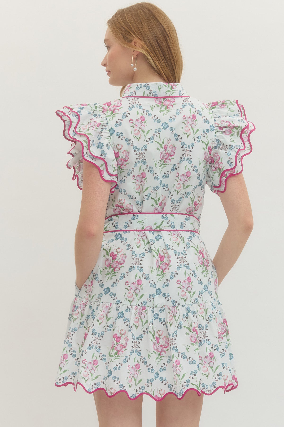 D29319 Floral Mini Dress