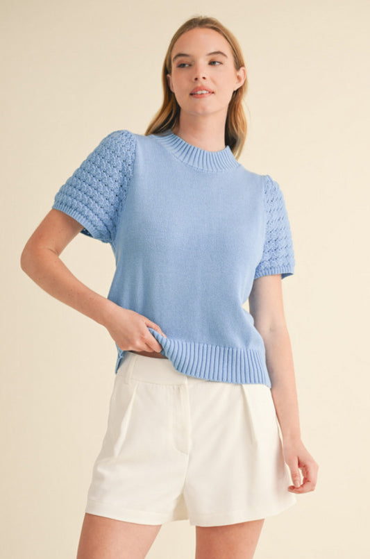 H12257 Solid Knit Top