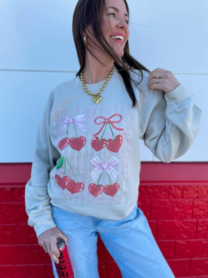 Cherry Bow Sweatshirt