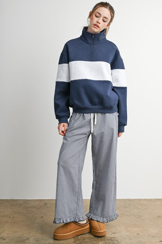 BMT8510 Colorblock Quarter Zip Sweatshirt