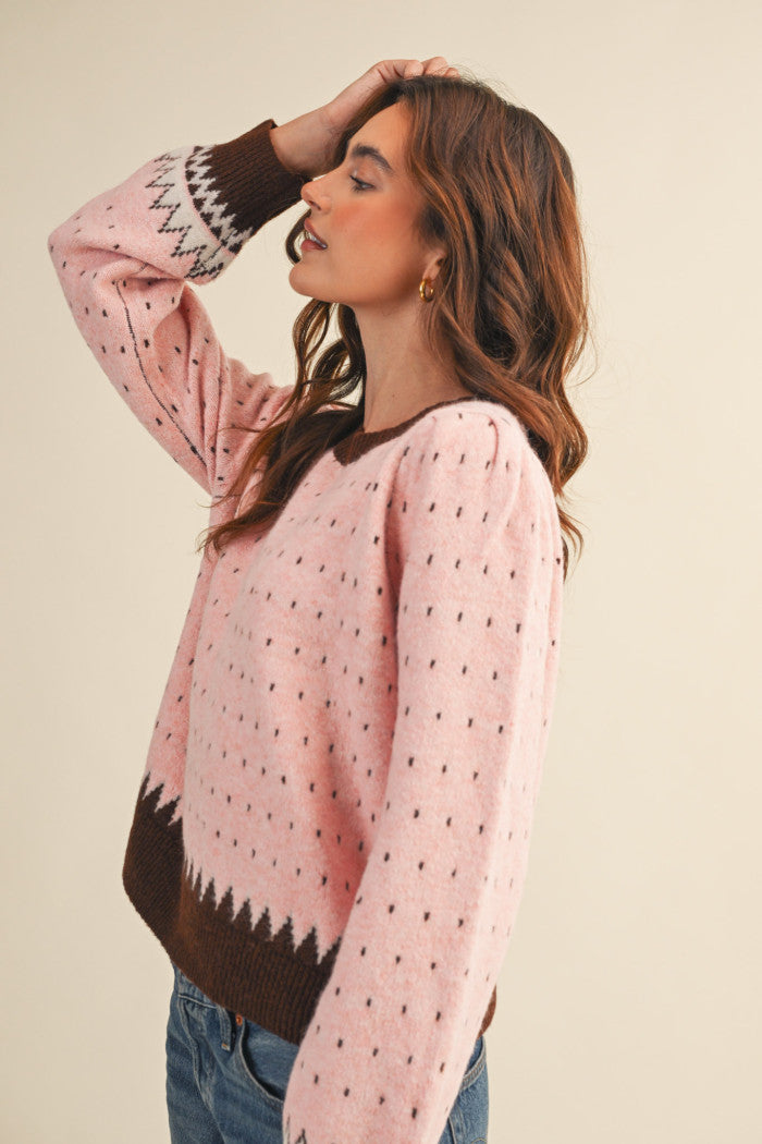 MSW11118 Geometric Sweater
