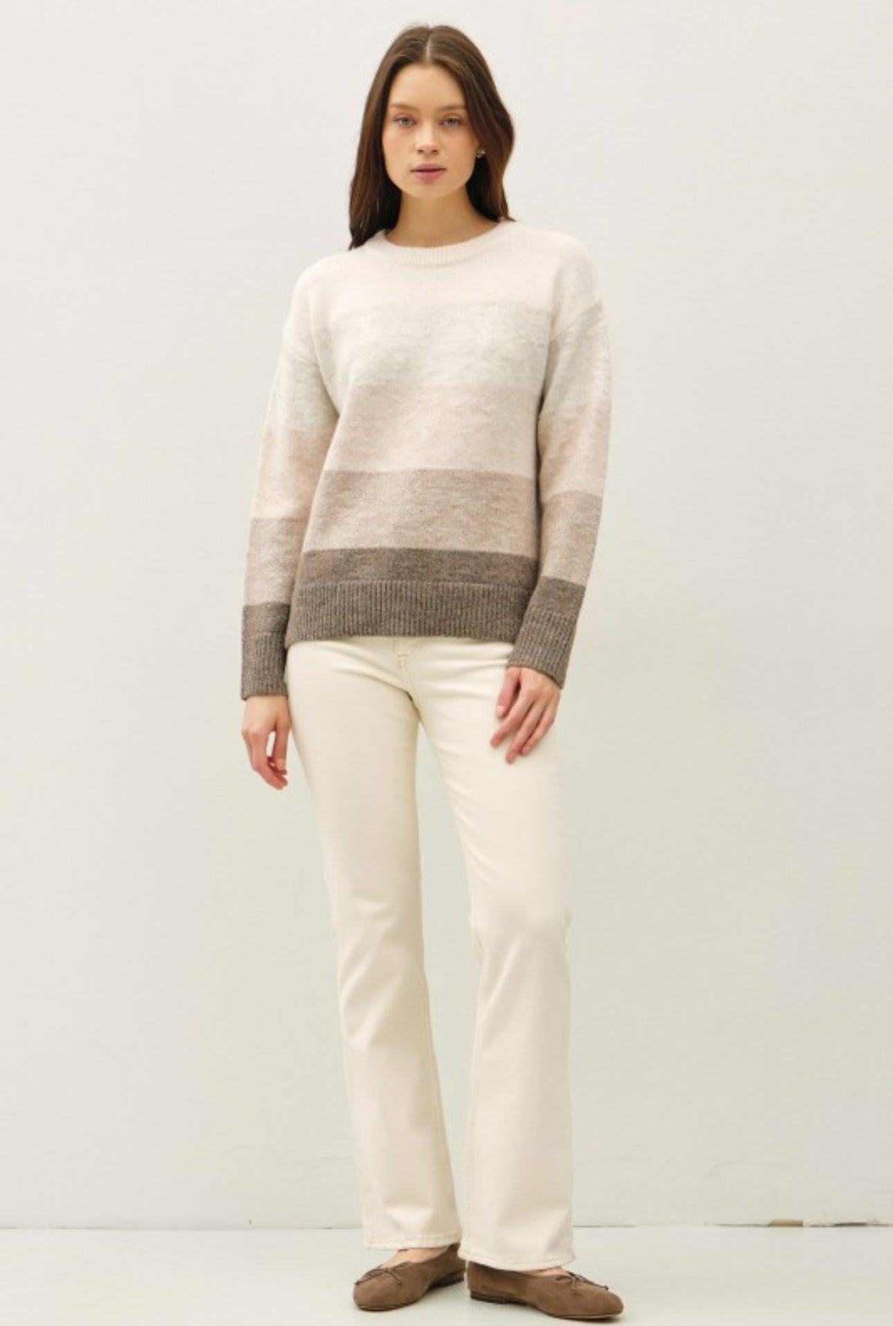 65317 Gradation Color Block Sweater