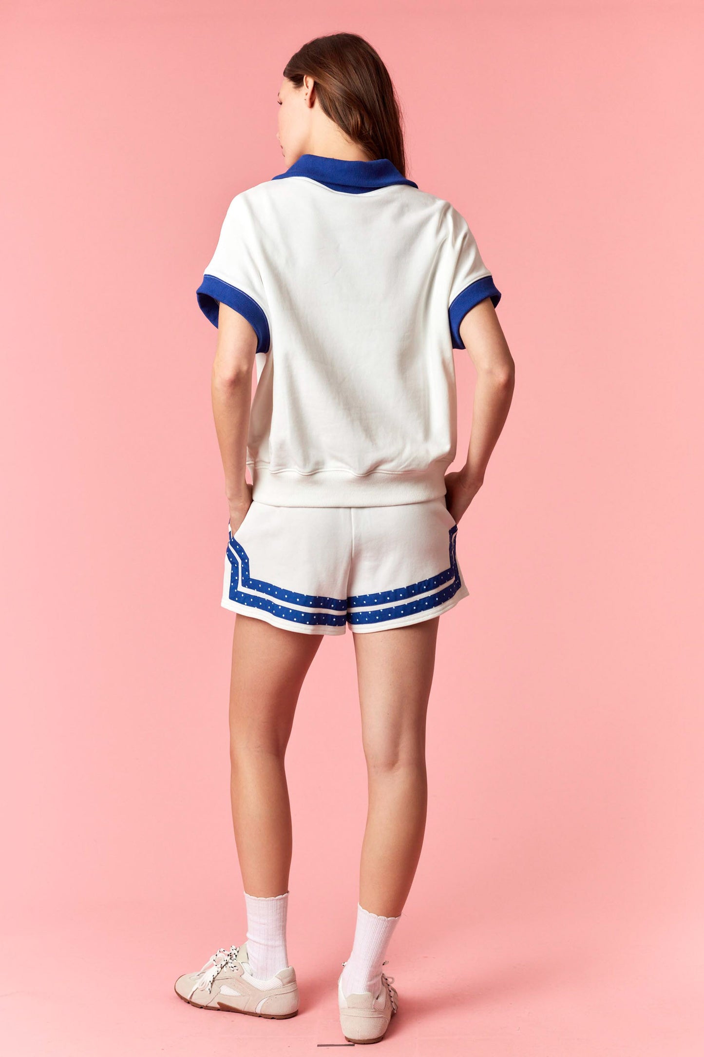 IKP300833-01 Polka Dot Trim Shorts