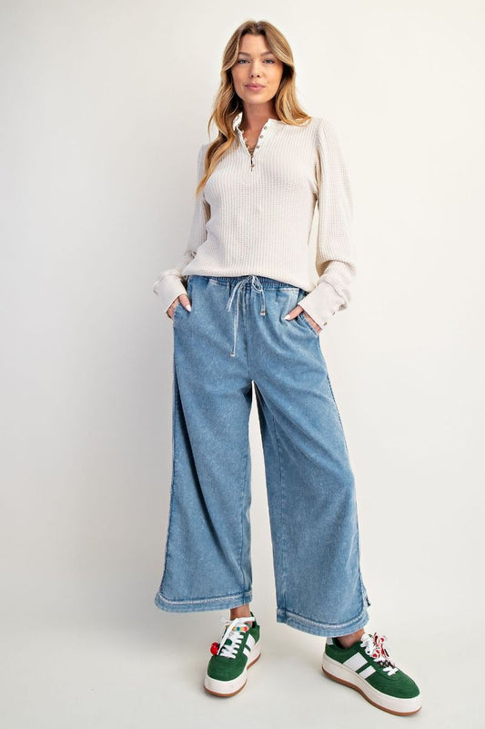 EB56754 Mineral Washed Denim Pants