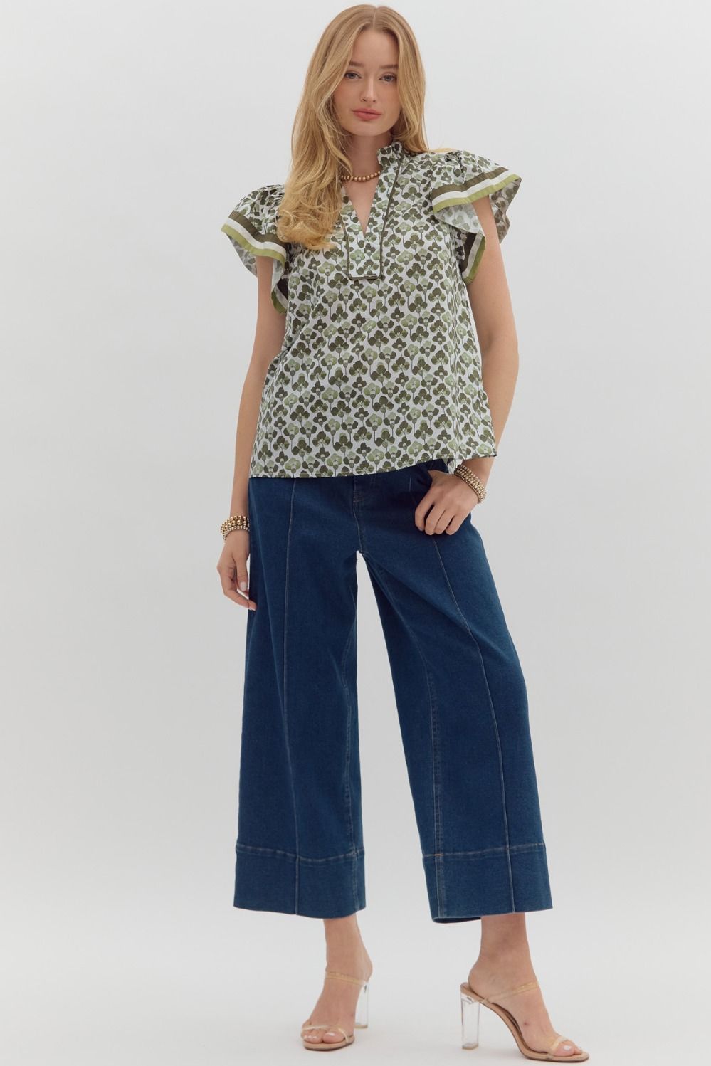 T27402 Floral Print Top