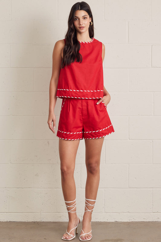 T31857 Solid Sleeveless Top