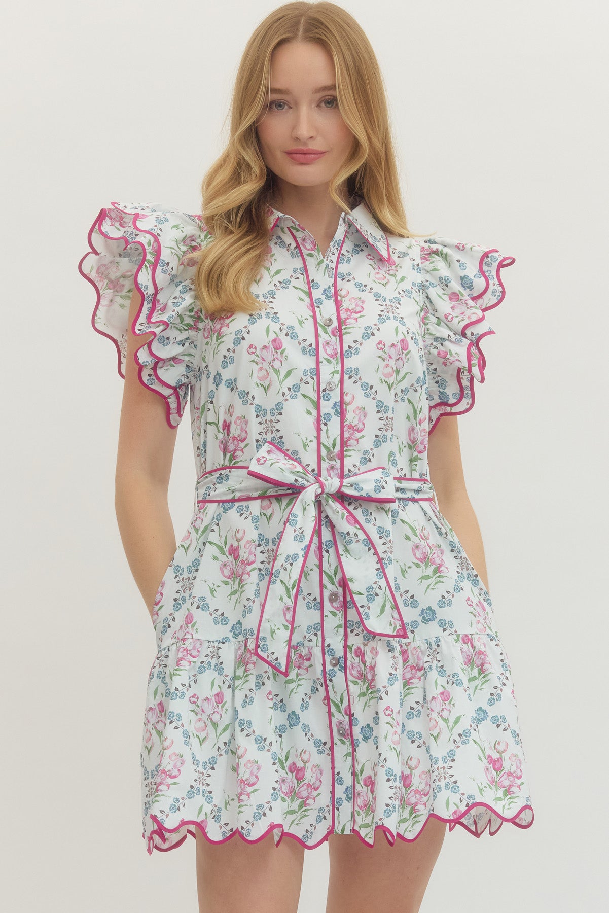 D29319 Floral Mini Dress