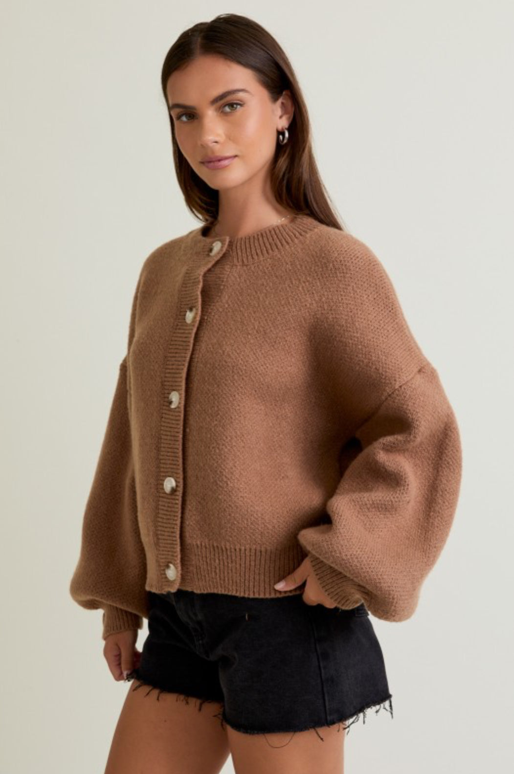 IWJ5532-2 Long Sleeve Sweater Cardigan