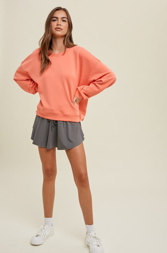 WL22-7352 Scuba Relaxed Crop Sweatshirt