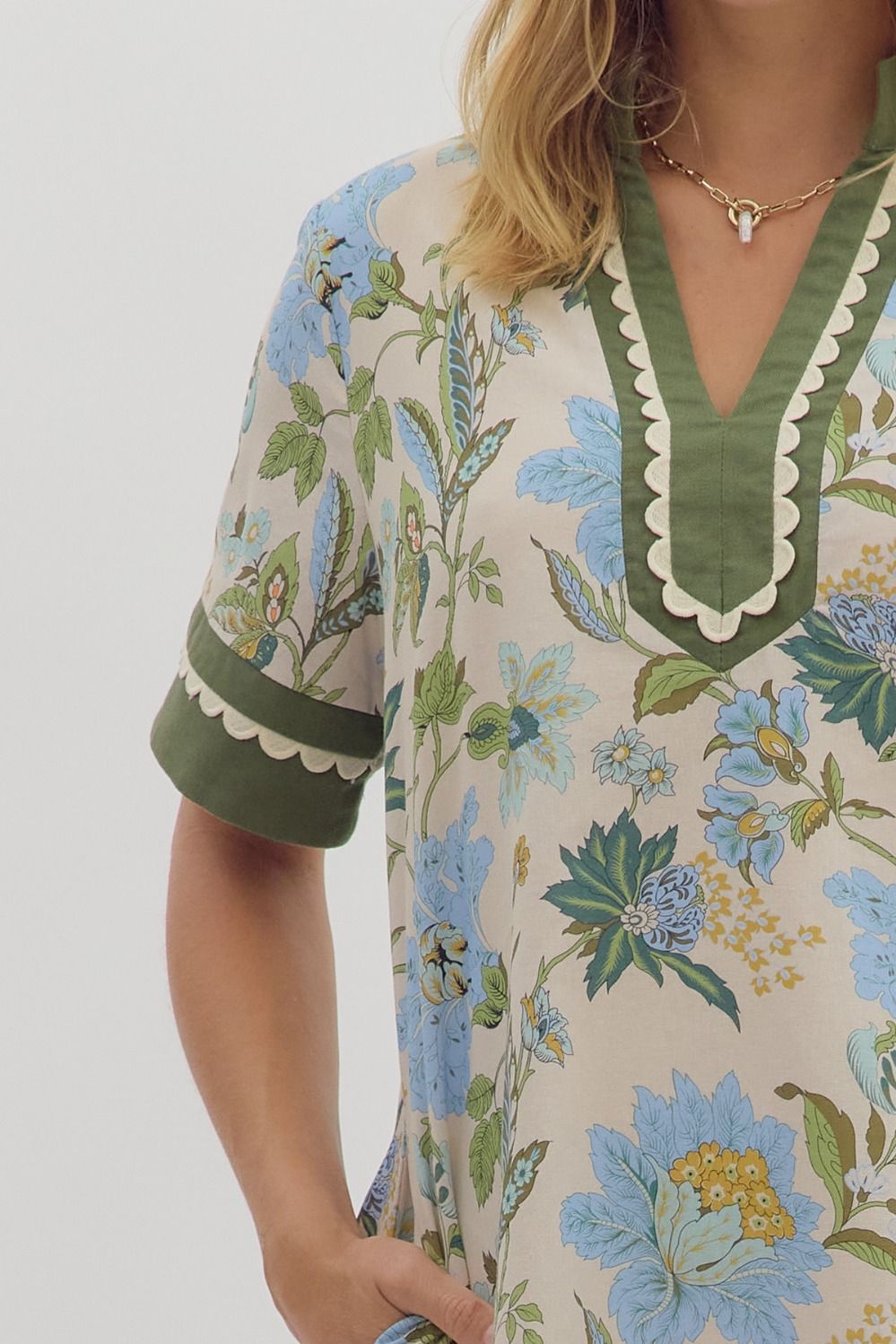 D27946 Floral Print Mini Dress