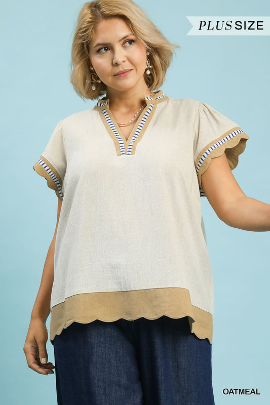 WC5929 Curvy Linen Top