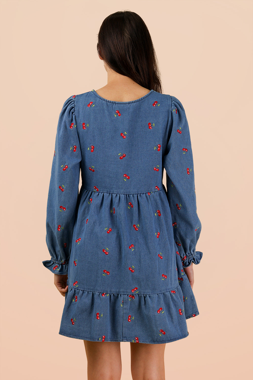 ND31898 Printed Denim Dress
