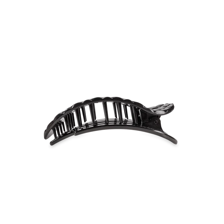 TELETIES Small Quilted Flat Round Hair Clip