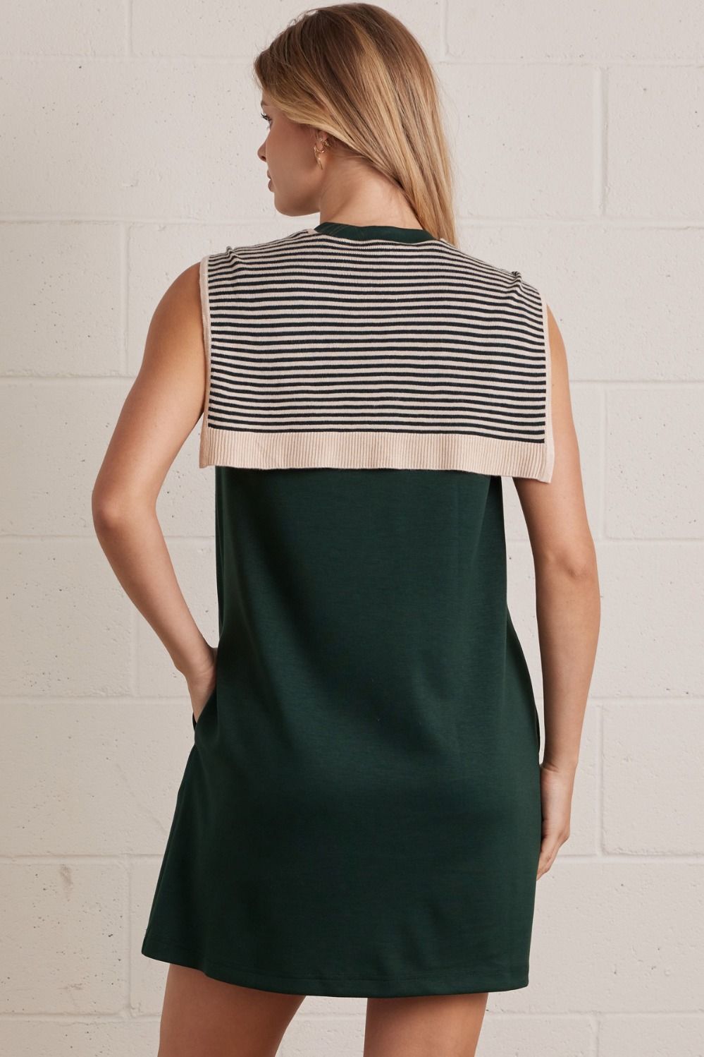 D30169 Solid Sleeveless Mini Dress