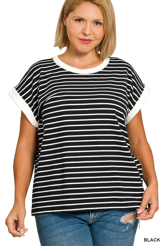 CT-3534X5 Curvy Stripe Tee