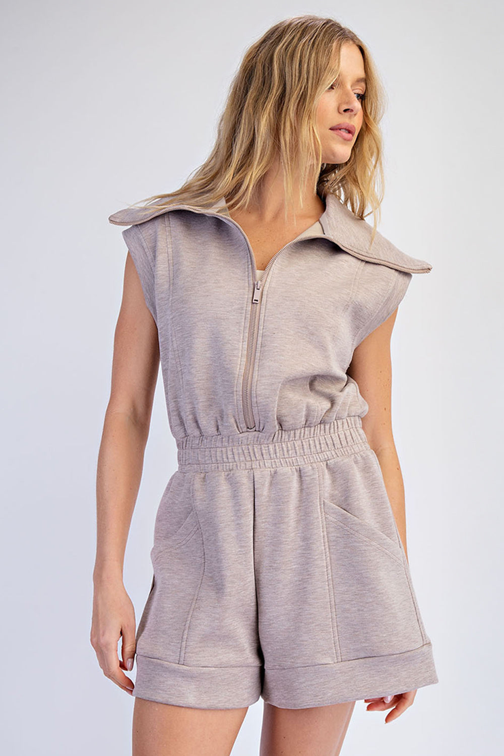 JP5102 Modal Scuba Luxe Sleeveless Romper