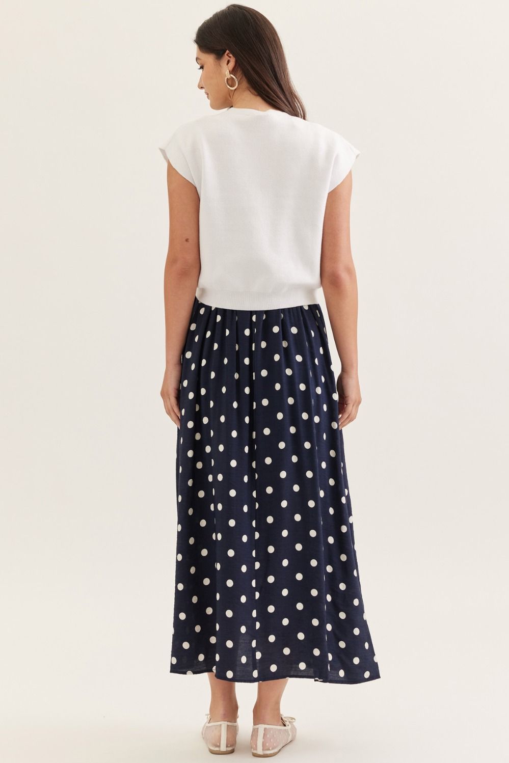 D31521 Layered Polka Dot Dress Set
